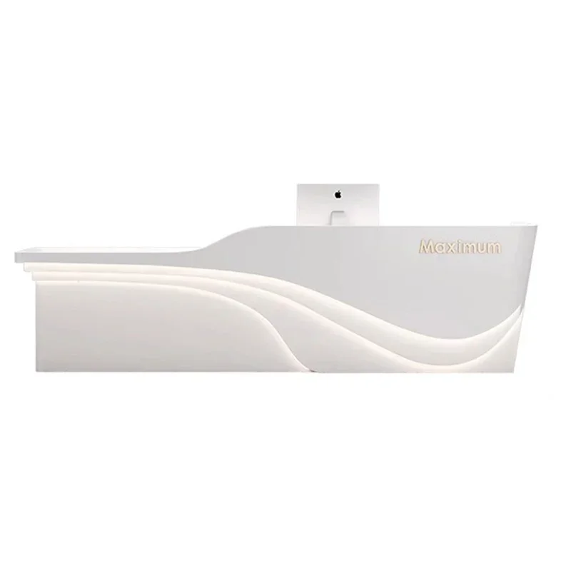 * Modern Simple Reception Desks Nordic White Outfit Shop Residential Hostel Convenience Store Table Furniture Receptionsdisk