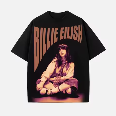 2026 Spring/Summer Fashion Merchandise of Singer BILLIE EILISH - Men's and Women's American High Street Hip-Hop T-Shirts