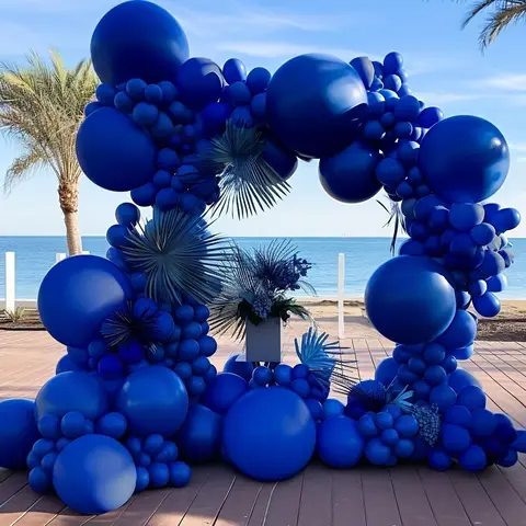126pcs Royal Blue Balloons Arch Garland Kit for Wedding Bridal Showers Birthday Party Anniversary Graduation Celebration Decor