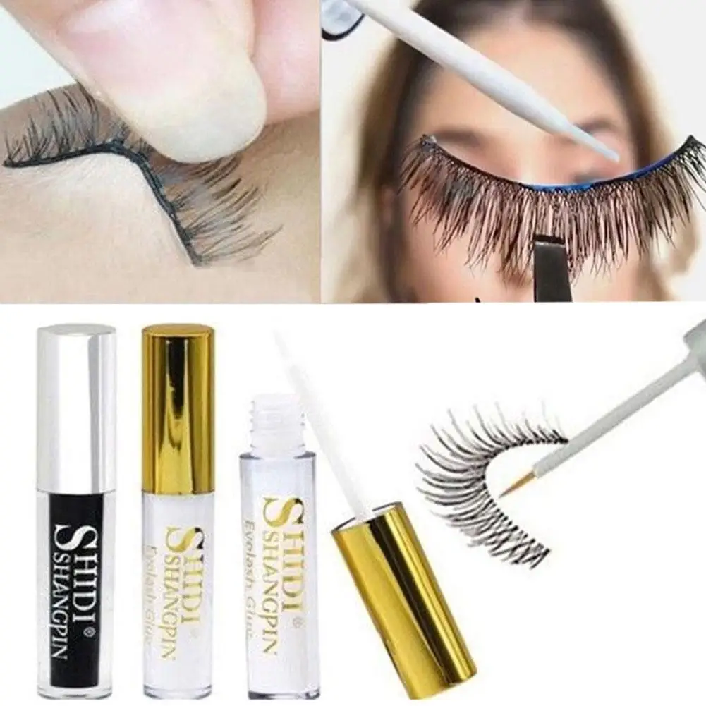 False Eyelash Glue Waterproof Black White Transparent Lashes Extension Makeup Quick Glue Lasting Tools Eyelashes Strong Dry N6K0