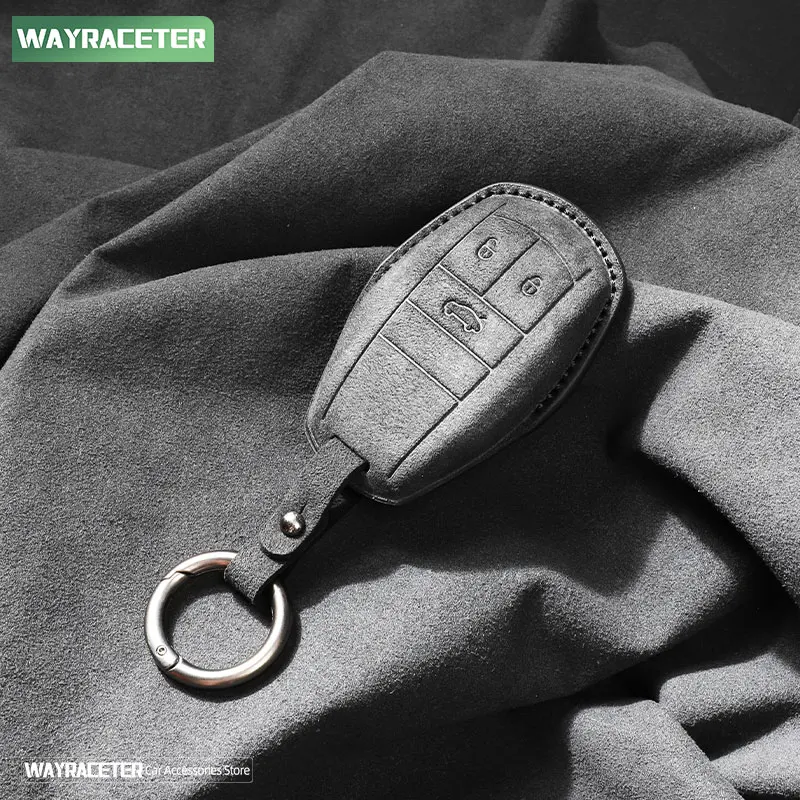 Made of Alcantara Car Key Case Cover Protection For Bentley Bentayga 2022 2023 Flying Spur Continental GT 2024 2025 Accessories