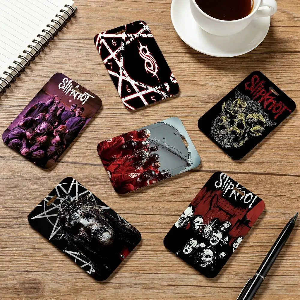 Band S-Slipknot Card Cover Bag Business Work Name Card Badge Holders Unisex Credit Card Business Bus ID Holder Case
