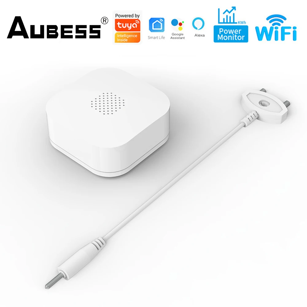 Tuya WiFi Smart Water Leak Sensor 80DB Sound and Light Alarm System Water Overflow Detector Flood Leakage Sensor Remote Monitor