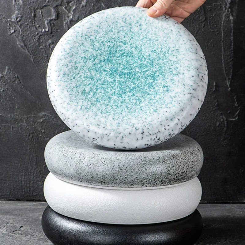 Vajilla de gastronomía Molecular, plato para aperitivos, plato Sashimi, platos de postre de cerámica con aislamiento Circular creativo para restaurante