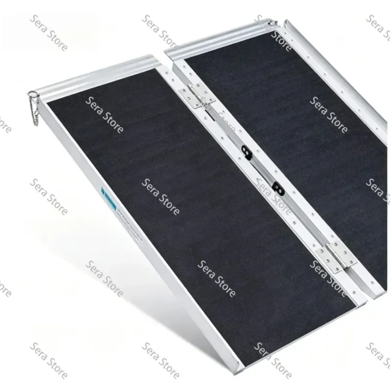 Foldable Anti-slip Aluminum Alloy Wheelchair Ramp Lightweight Portable Barrier-free Access Slope Home Doorway Entry Mobility Aid