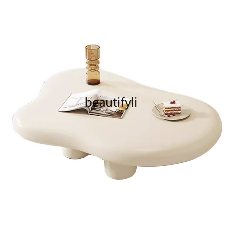 Nordic Cream Wind Cloud Tea Table Simple Modern Light Luxury Desk Set Living Room Home Small Apartment furniture living room