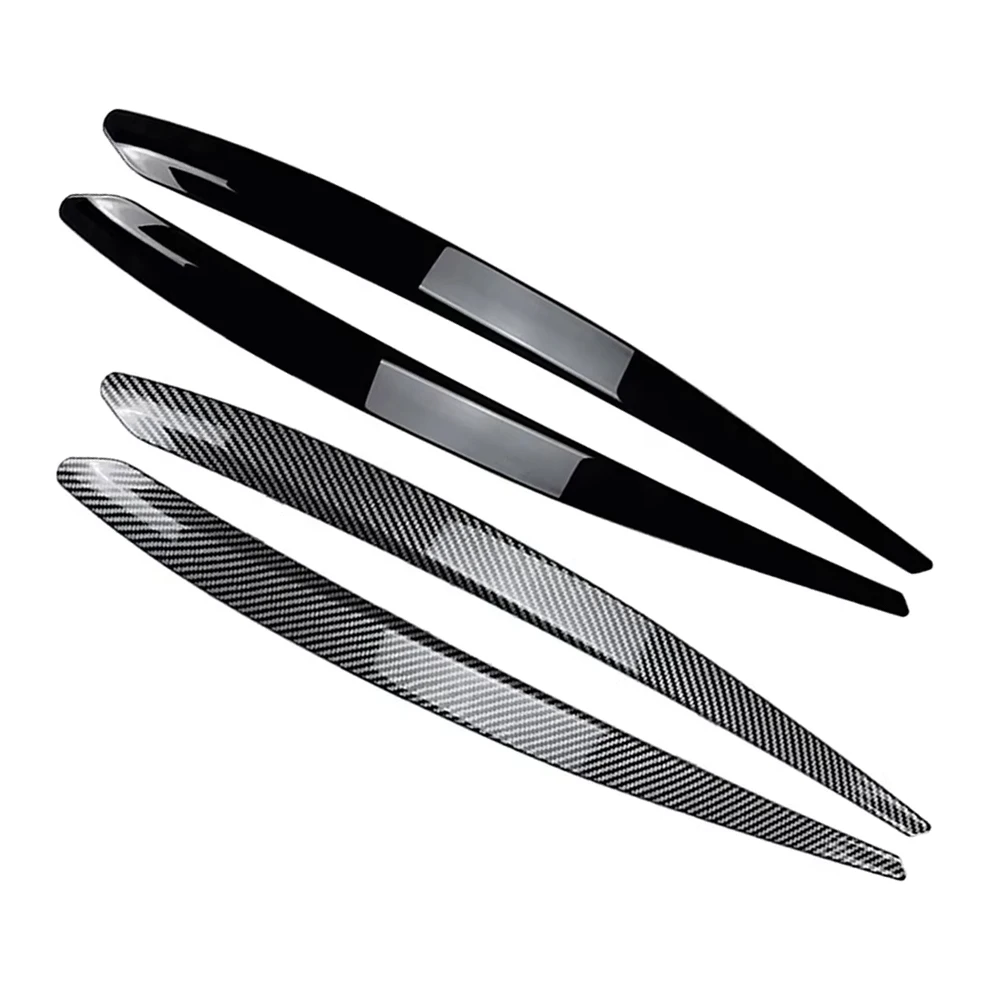 

Для Skoda Superb B8 2015 2016 2017 2018 2019, глянцевый черный/углеродное волокно, отделка передней фары, крышка века слева/правая