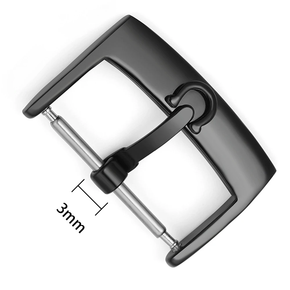 Stainless Steel Watchband Buckle Women Men Silver Solid Metal Watch Band Clasp Strap Accessories 12 14 16 18 20mm for Strap image 6