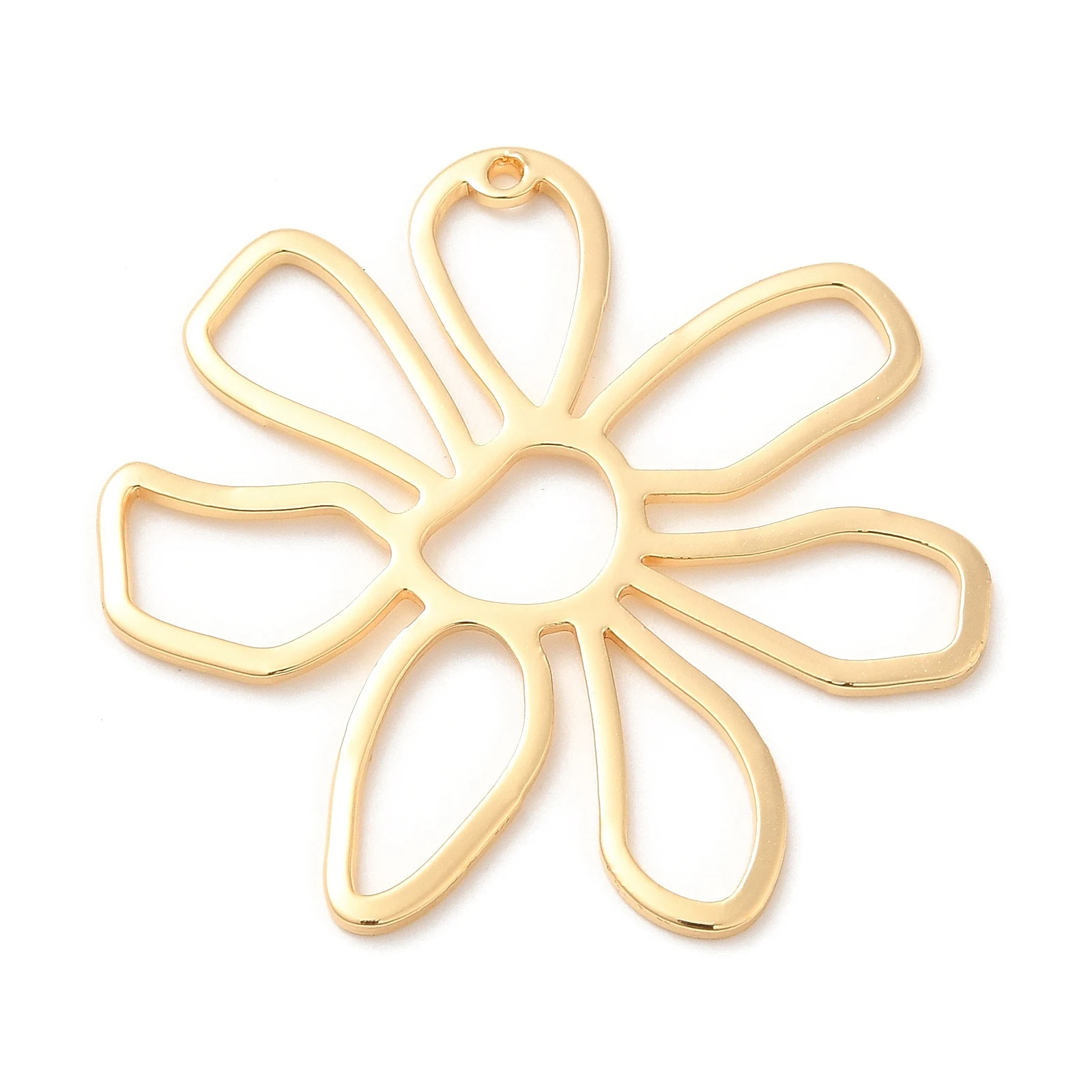 

20pc Brass Flower Pendants Hollow Charms 18K Gold Plated for Diy Jewelry Making Necklace Dangle Earrings Accessories