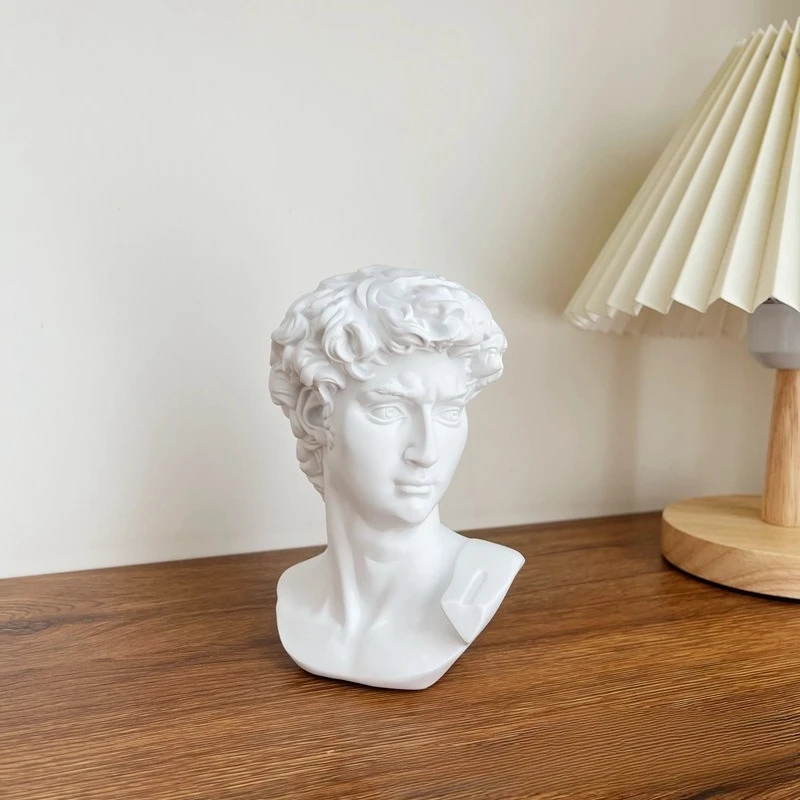 David Statue Portrait Mini Gypsum Michelangelo Home Decoration ResinCraftsmanship HomeDecorationSculpture Living Room Decoration