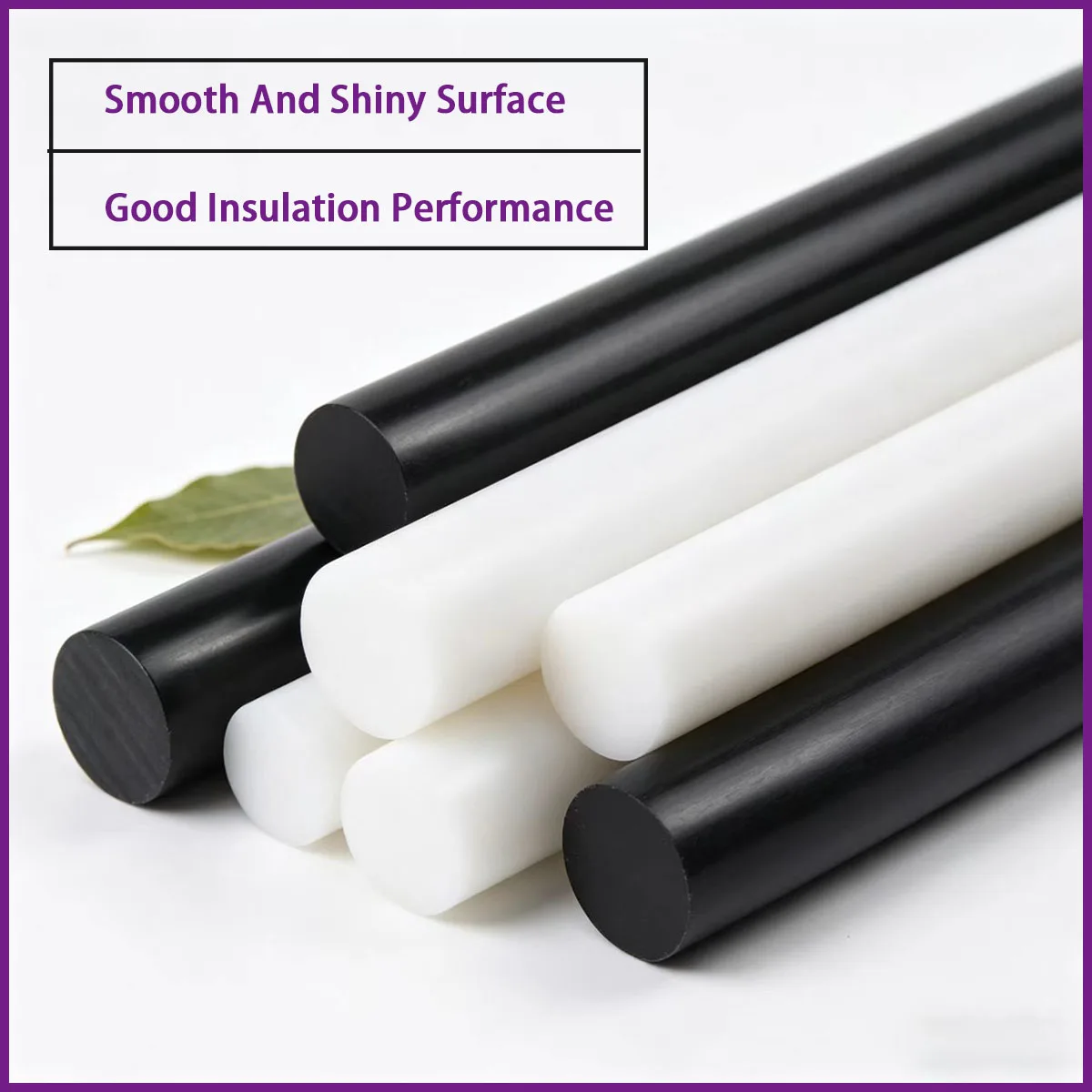 Diameter 5mm-220mm black/white POM round rod is a commonly used material for industrial transmission