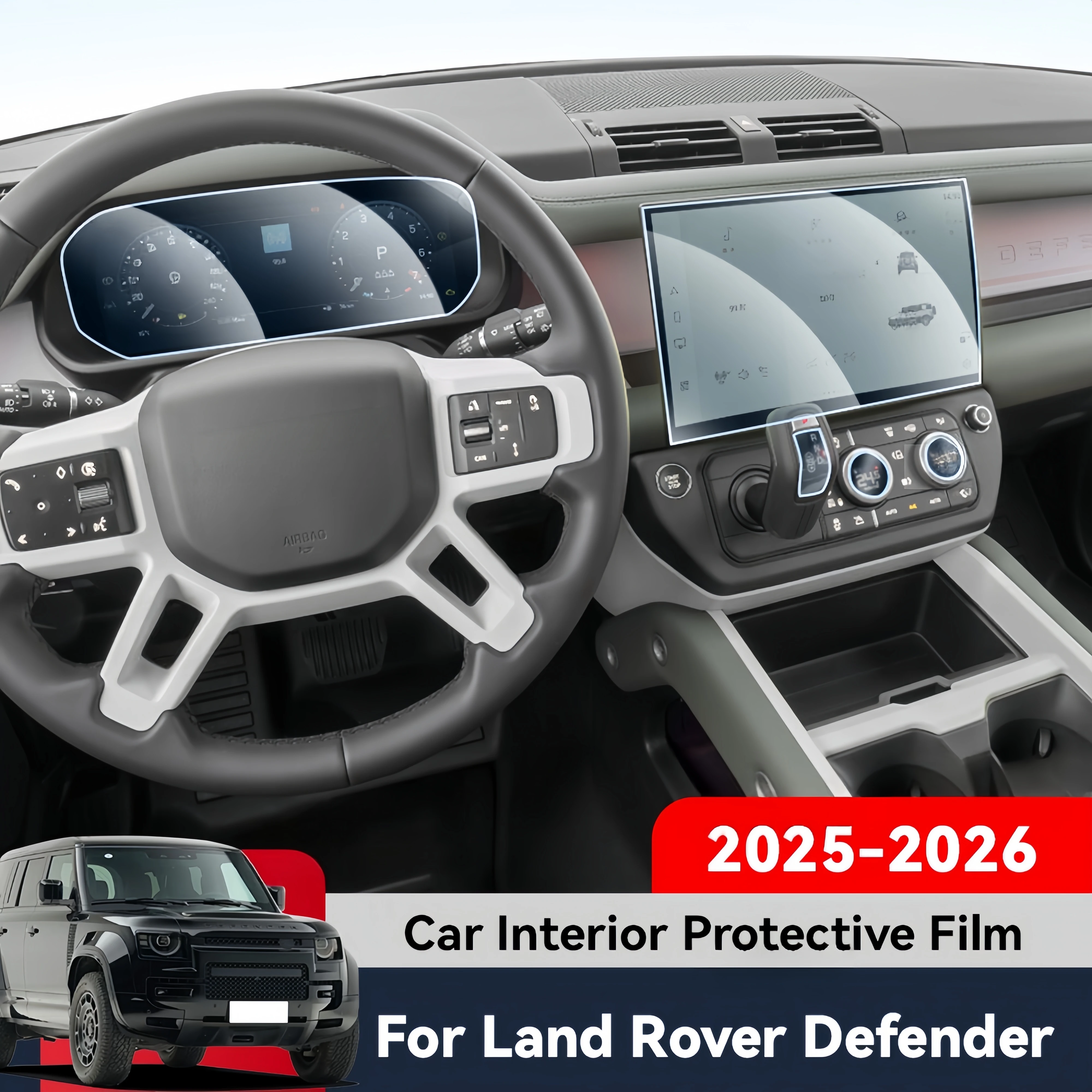 Auto Central Control Screen TPU Navigation Anti Scratch Interior Protection Film GPS For LAND ROVER Defender 2025 2026