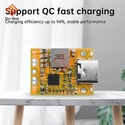 2S 3S BMS Mini Lithium-ion 18650 Battery Charging Boost Converter Module Type-C QC Fast Charge Board With Balanced/Indicator