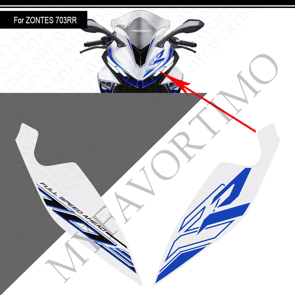 

Motorcycle For Zontes 703RR 703 Tank Pad Front Face Fender Headstock Protection Protector Stickers Decals 2025 2026