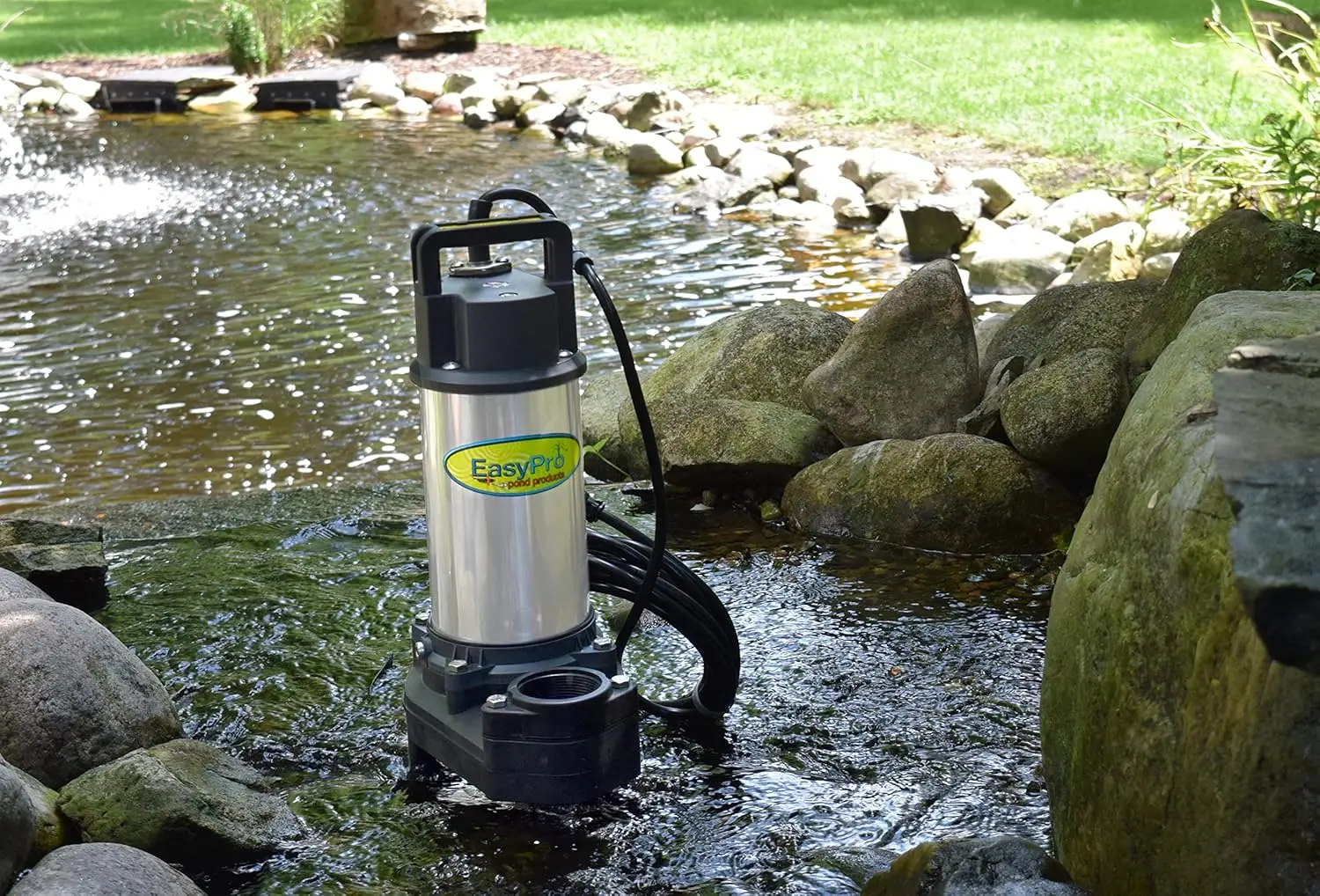 

EasyPro TH250 Stainless Steel Waterfall and Stream Pump - Energy Efficient, Long Lasting Pump with 2 Year Warranty - 4100 GPH