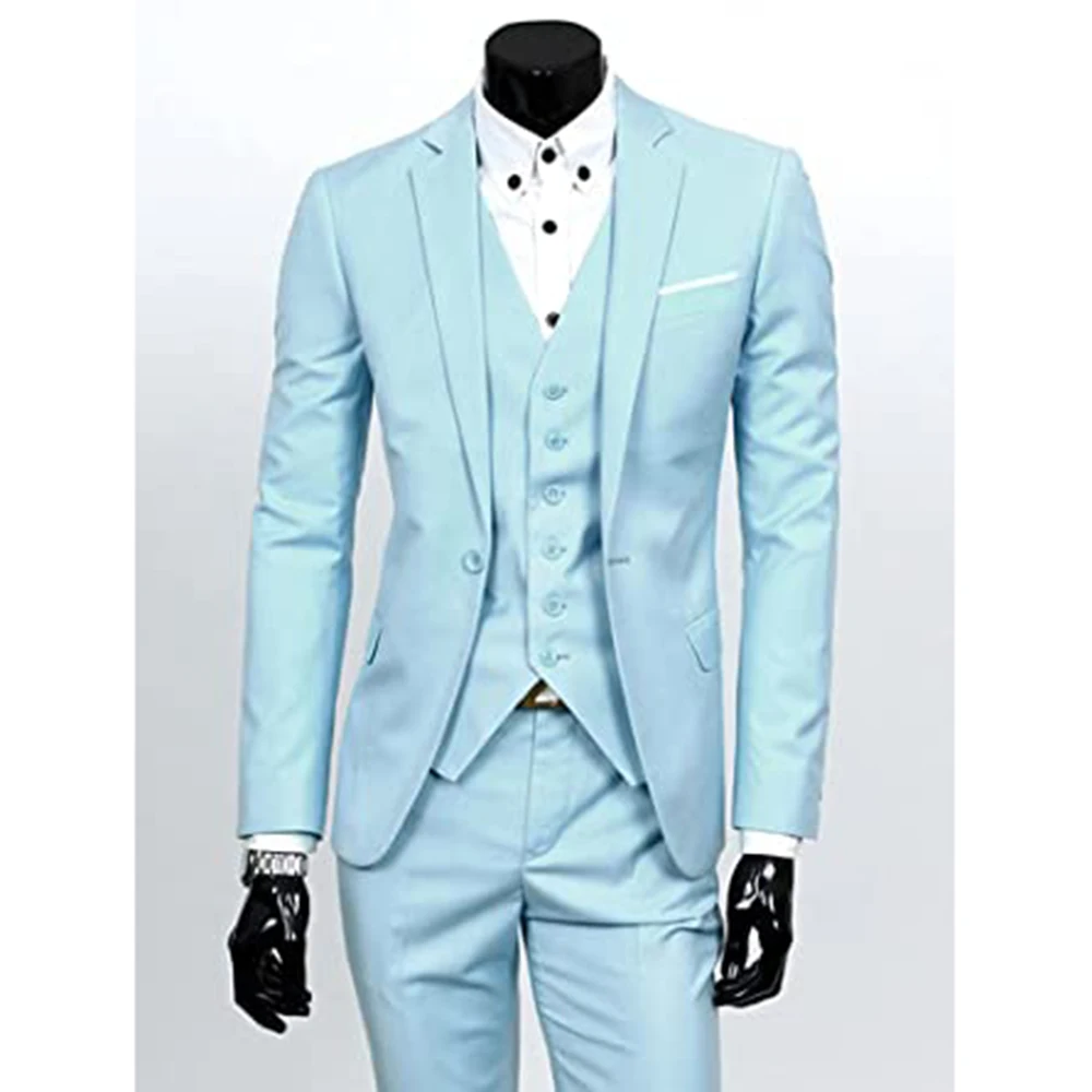 Ternos masculinos negócios casual noivo smoking terno de festa entalhado lapela 3 peça (blazer + colete + calças) fino ajuste traje homme