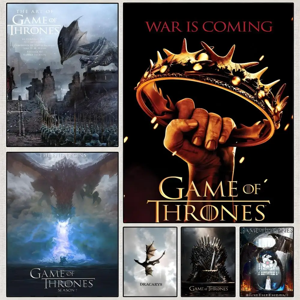 TV Game of Thrones House Stark Poster PP Wall Art Print Removable Water-Resistant Home Decor For Bedroom Apartment Gift