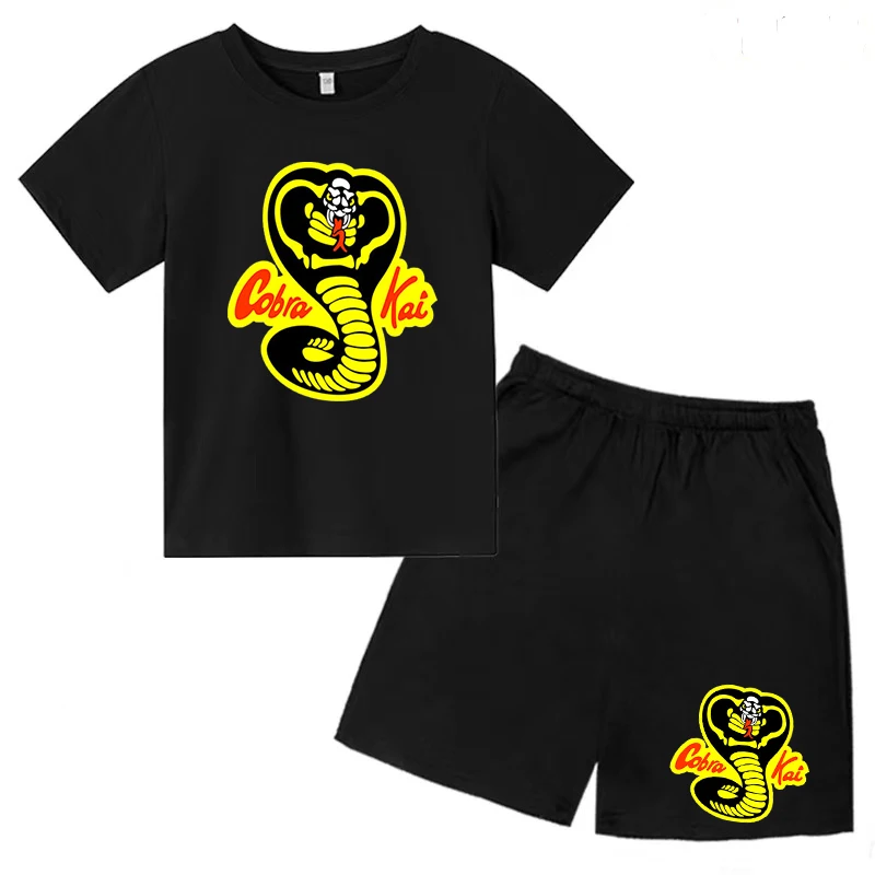 

Children's Summer Beach T-shirt Snake Kai Boys/Girls Preschool Top+Shorts 2P Brand 3-13 Birthday Gift Casual Sunshine Sports Set