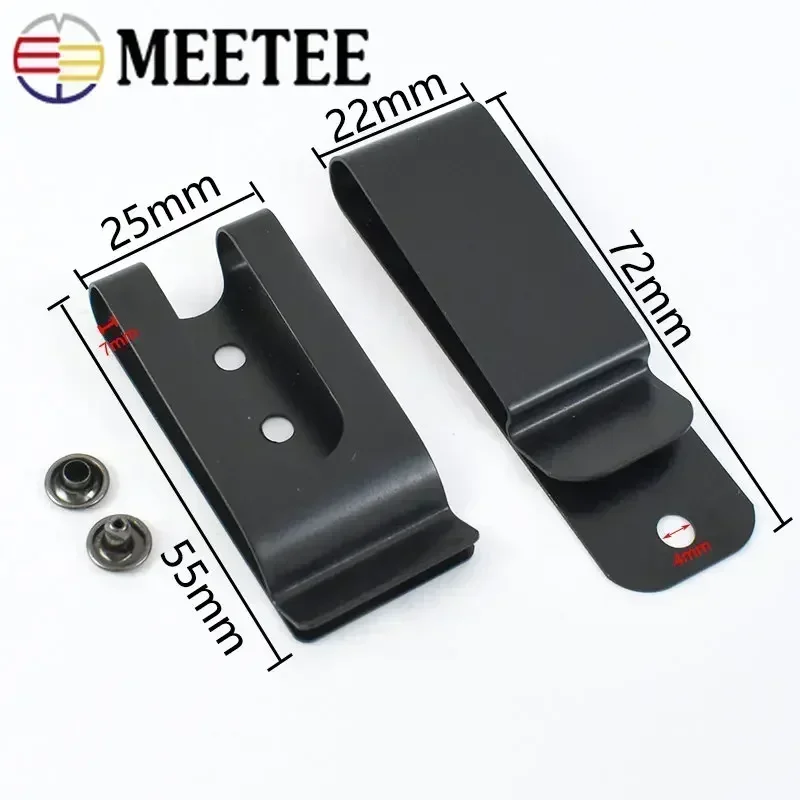 Meetee 4-20Pcs Metal Clips Buckle For Belt Purse Bag Spring Clasp Waist Loop Screw Holes Hooks DIY Keychain Hardware Accessories