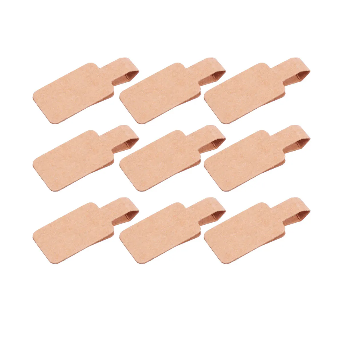 

200 Pcs Kraft Sale Price Tag Jewel Stickers Name Bracelet Tags for Selling Square Small Ring Keychain Packaging