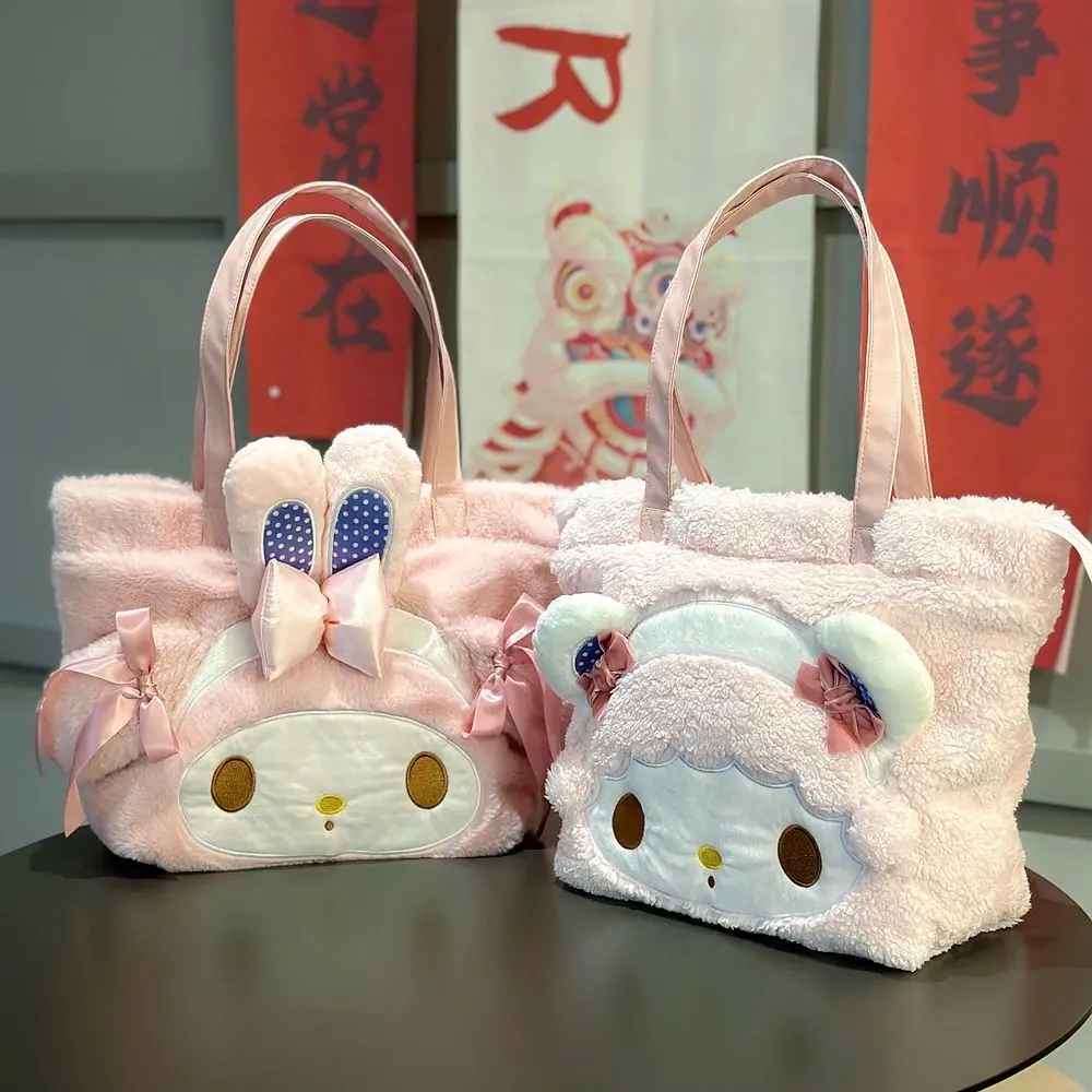 

sanrio my melody New Cute Cartoon Shoulder Bag Pink Girl Heart Large Capacity Portable tote Bag korean version versatile Handbag