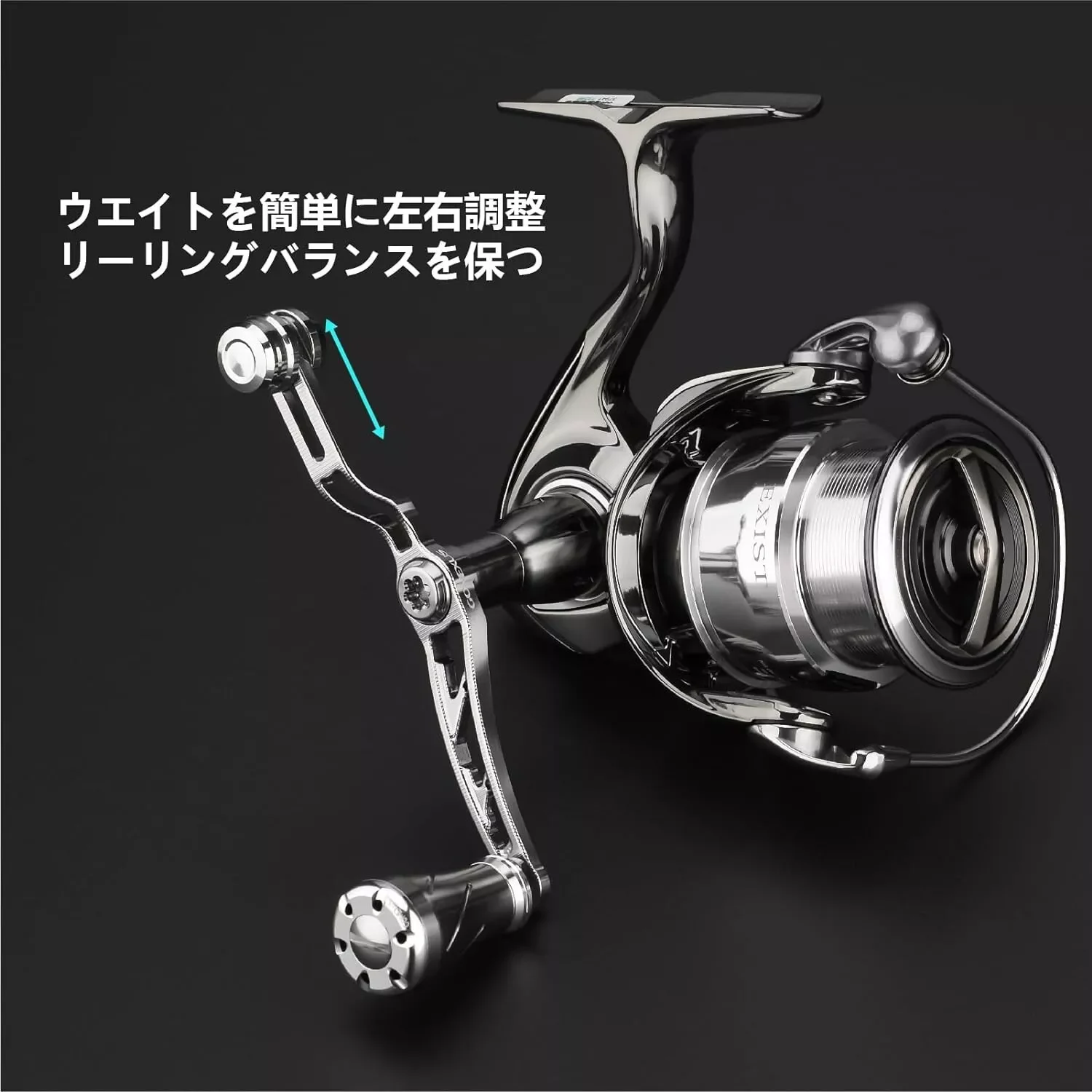 Gomexus Aluminum Power Handle with 20mm Alumnium Knob for Shimano Stella FK FJ  15 Twin Power XD/FD/XG Sephia xr Spinning Reel