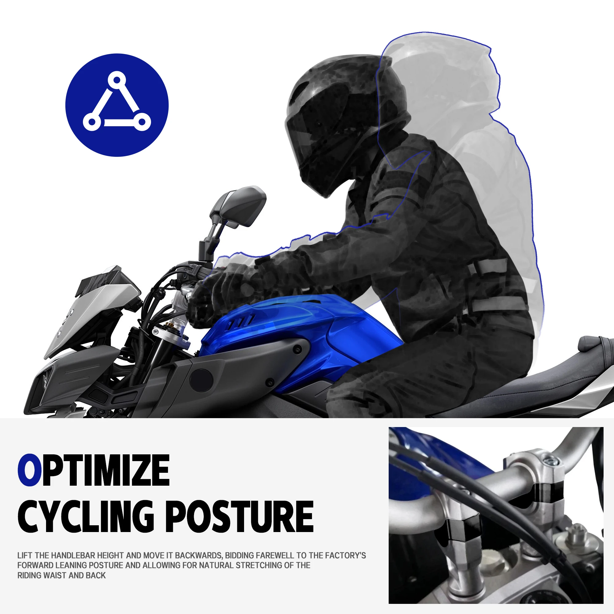 FOR YAMAHA MT10 MT-10 Motorcycle CNC MT 10 Handlebar Risers Clamp Mounting Mount Riser Handle Bar Extend Adapter CNC Lift Mount