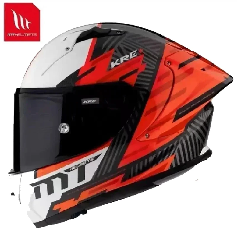 Original MT KRE Carbon Fiber Motorcycle Helmet ECE DOT Certification Full Face  Double lens F1 Racing Helmet Cascos Para Moto