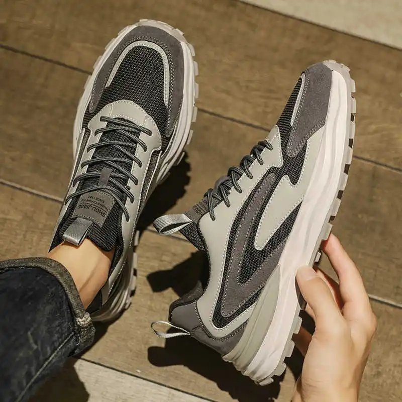 

Мужские кроссовки на большой подошве, увеличивающие рост, лоферы, мужские баскетбольные мужские теннисные туфли, комплект спортивных туфель Importers Tnis Sapateneis