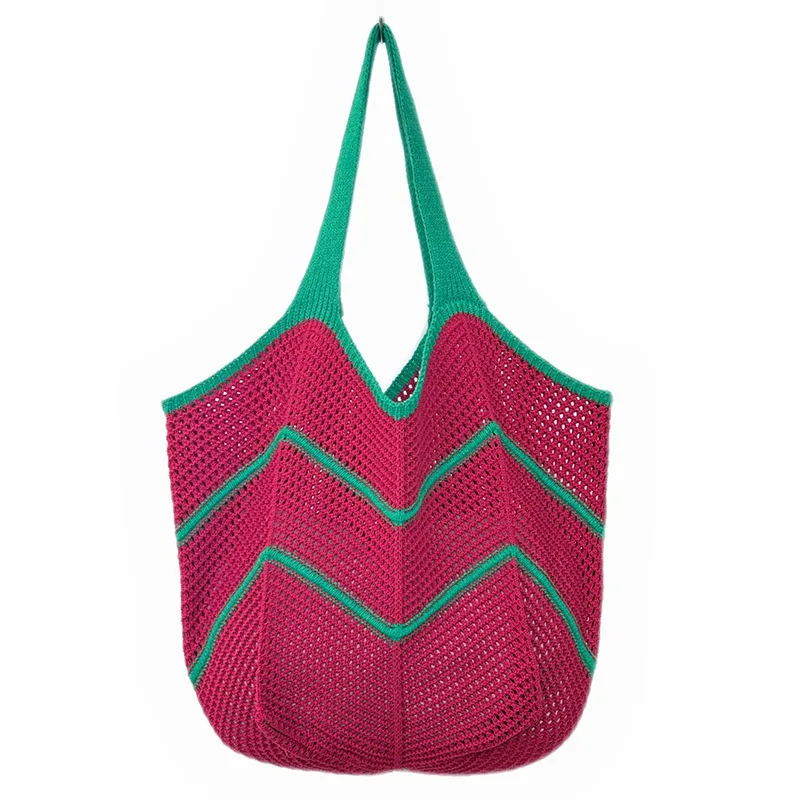 Lässige Stricktasche mit großem Fassungsvermögen für Damen, 2022, neue trendige, vielseitige, stilvolle Schultertasche, gewebte Tasche