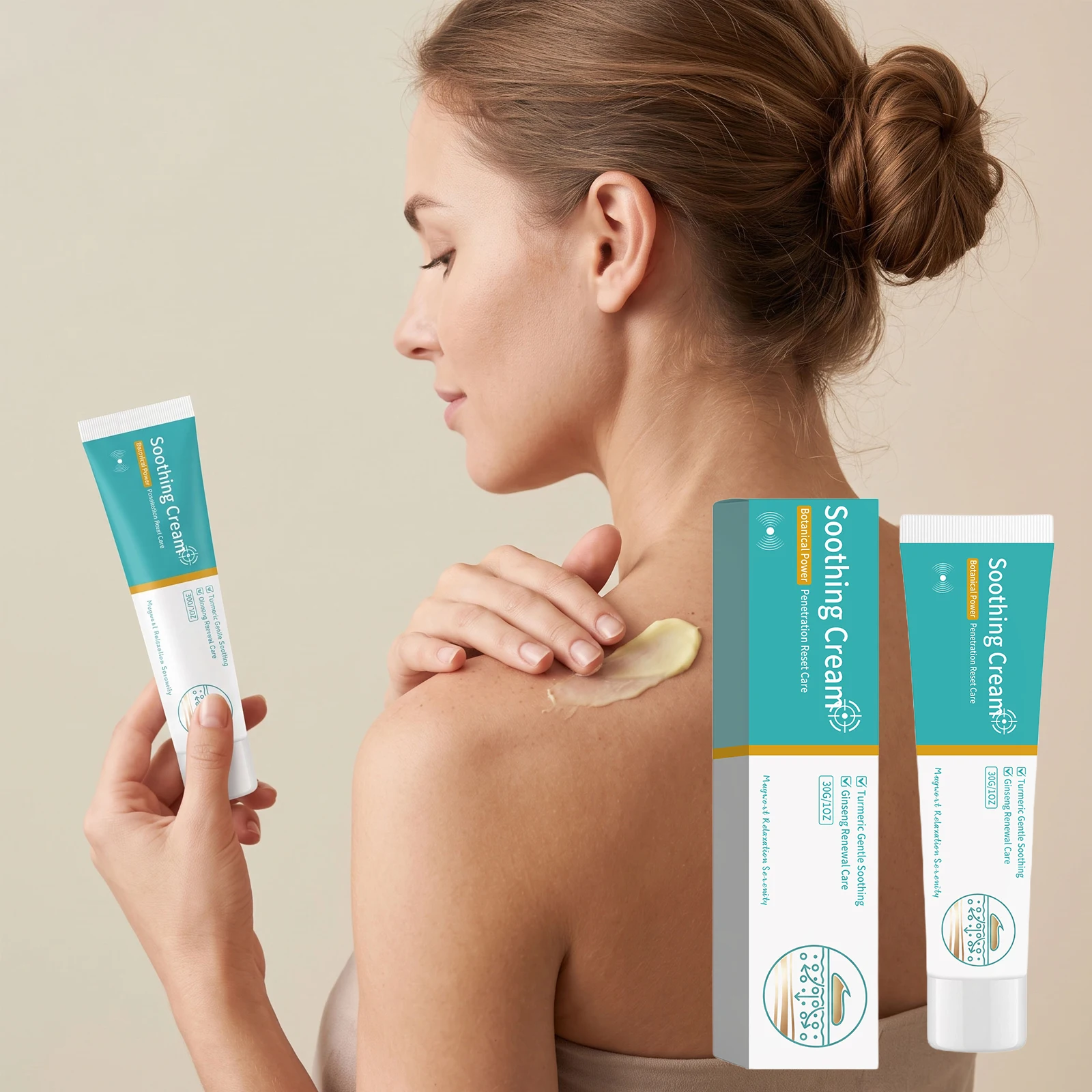 Shoulder Care Cream Neck Shoulder Body Cream Relieve Tense Sensation Massage Lotion Long Lasting Hydrating Barrier Support 30g