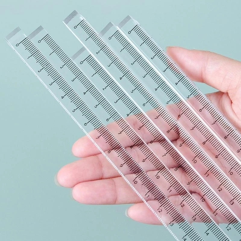 Clear Acrylic Straight Ruler 15cm/20cm/30cm Clear Accurate Scales for Students