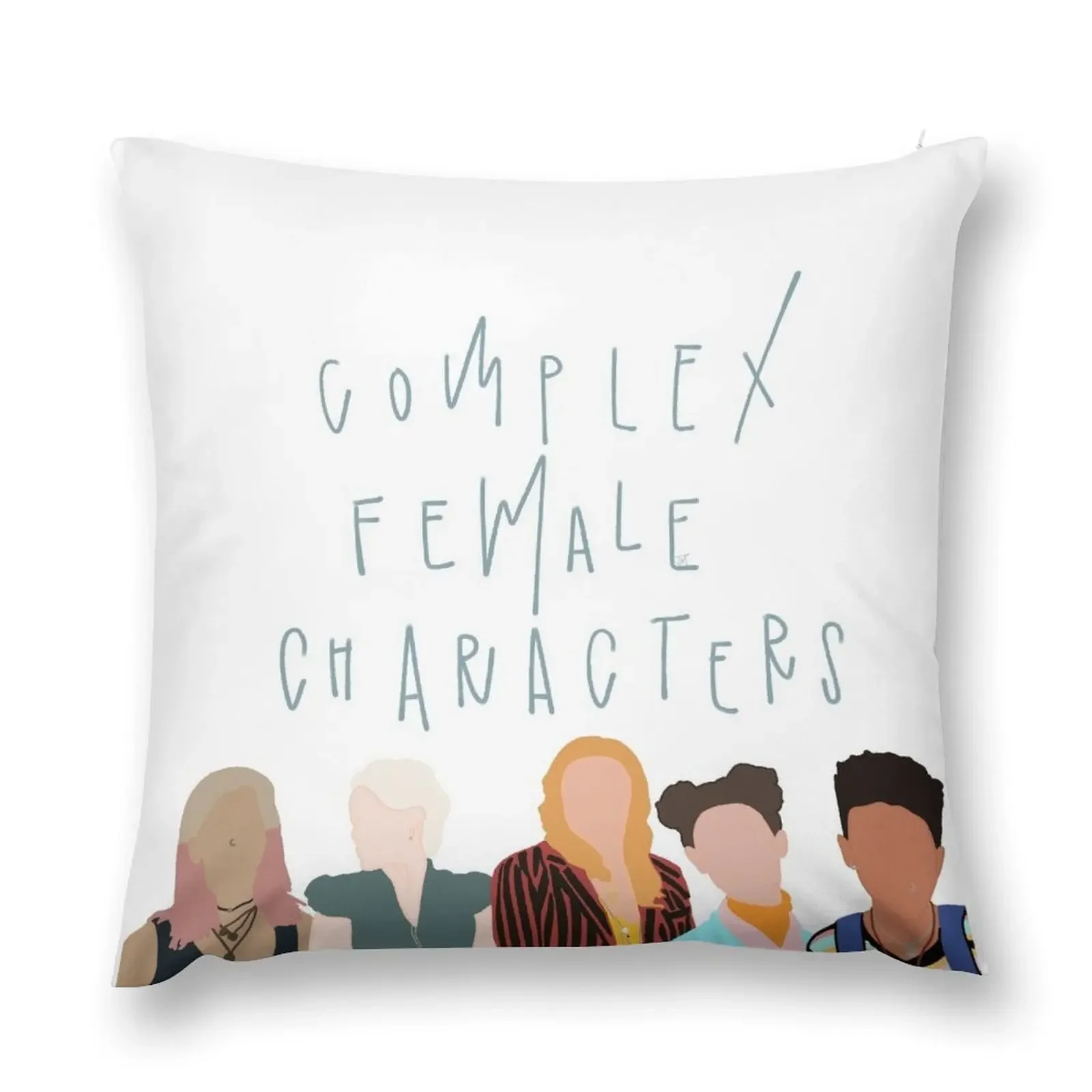 Complex Female Characters Throw Pillow Embroidered Cushion Cover Decorative Cushion pillow