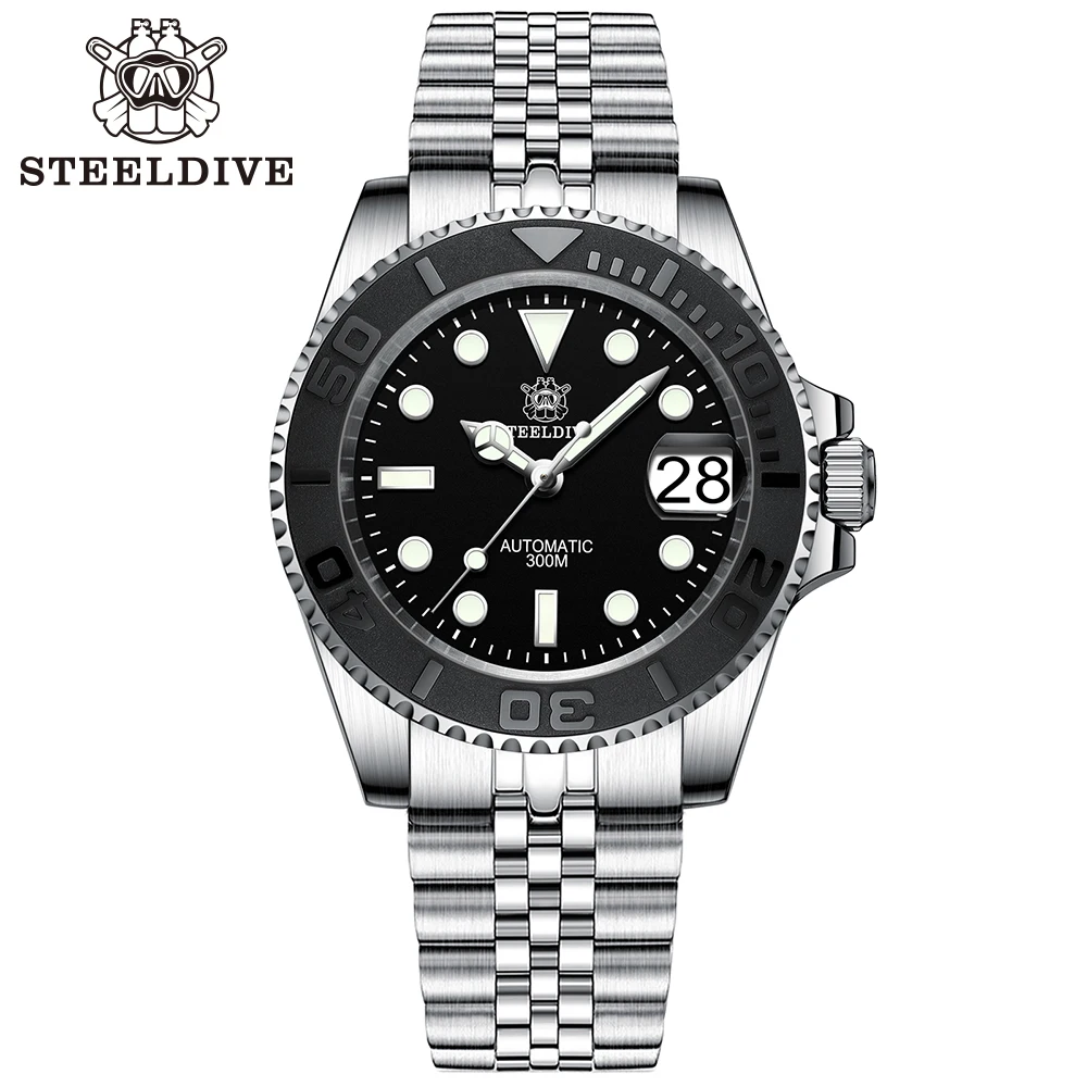 

STEELDIVE Official SD1953T Multi Color dial Calendar Mechanical Wristwatch Swiss Luminous NH35 Movement 30Bar Waterproof Watch