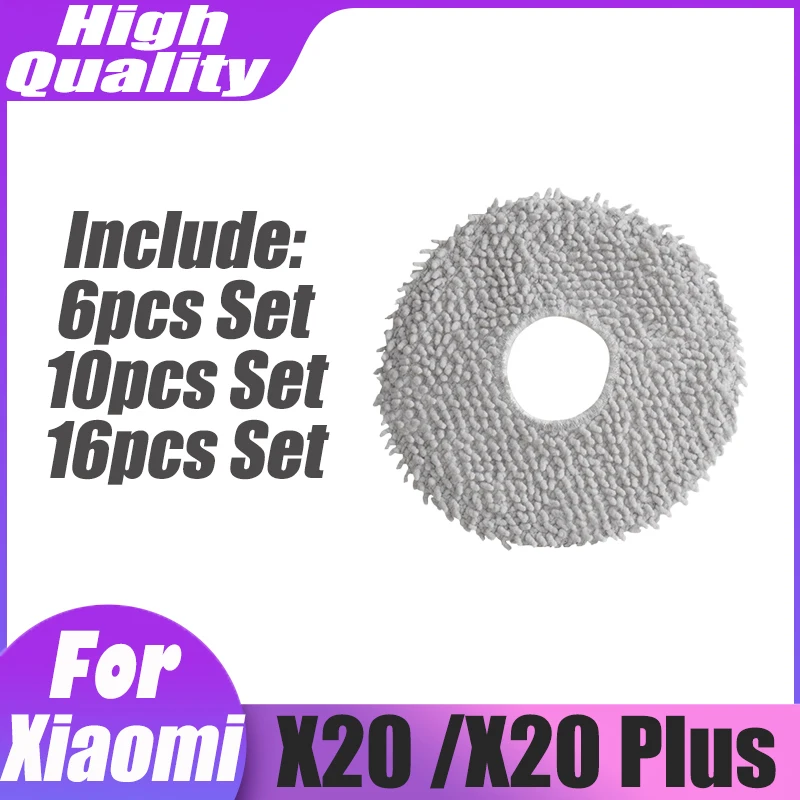 

Mop Pads Kit for Xiaomi X20 /X20 Plus Robot Vacuum Cleaner Replacement Part Accessories High Quality