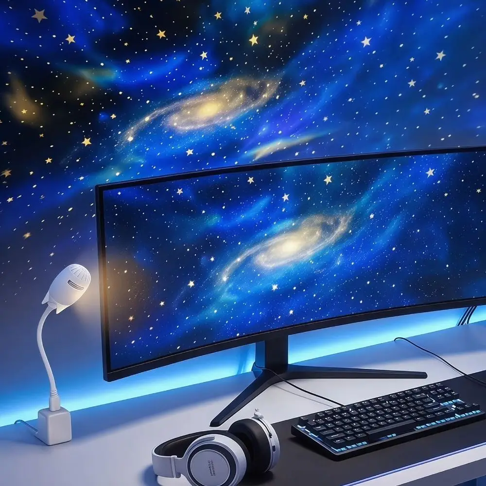 2-in-1 High Precision Definition Night Light Focus Decorative Projector Night Light Shadow Camera Night Light Home Background