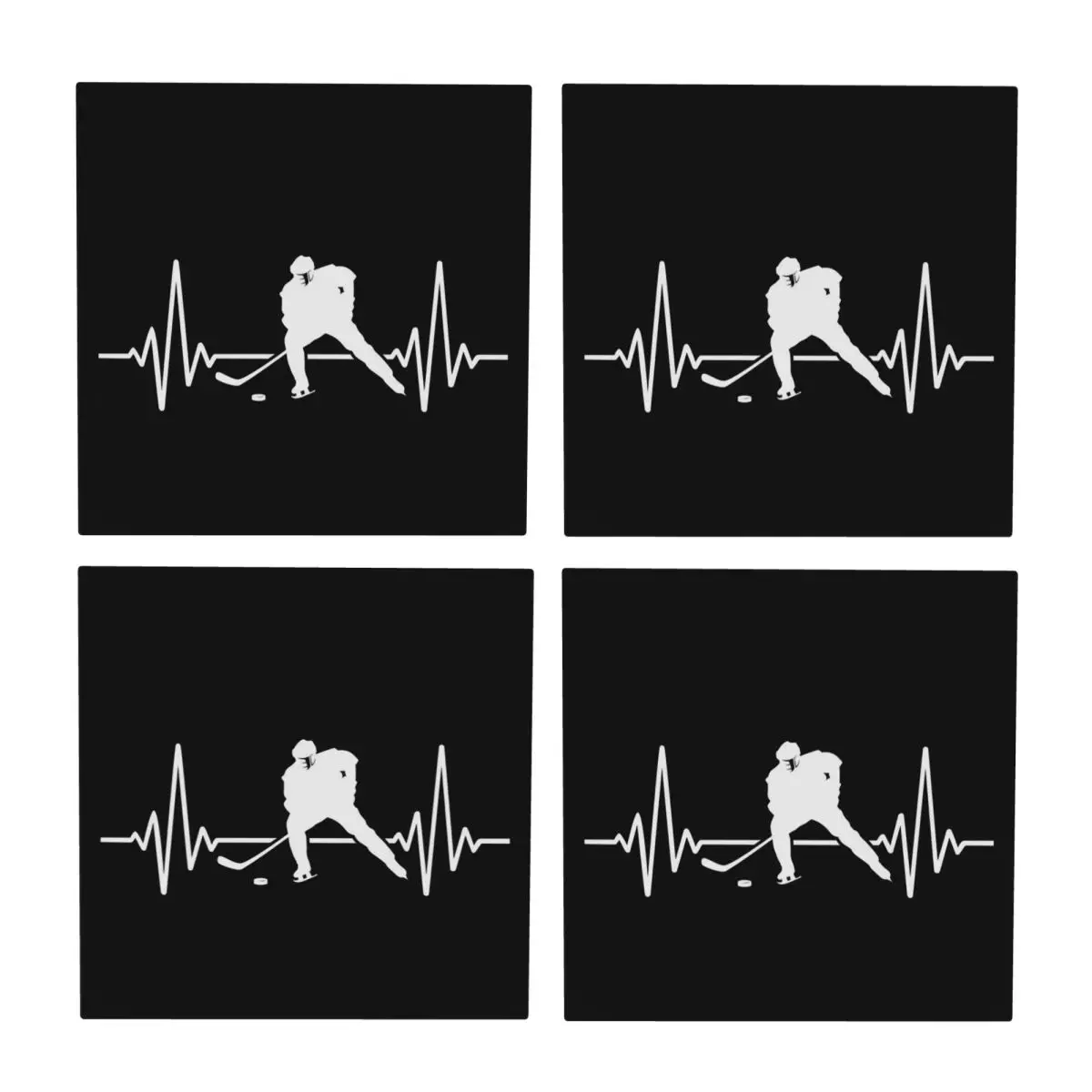 

Хоккейная подставка Heartbeat, хоккейная подставка Heartbeat Керамика Коврик для выпечки Украшение стола Посуда Кухонный стол Подставки для кофе Коврик