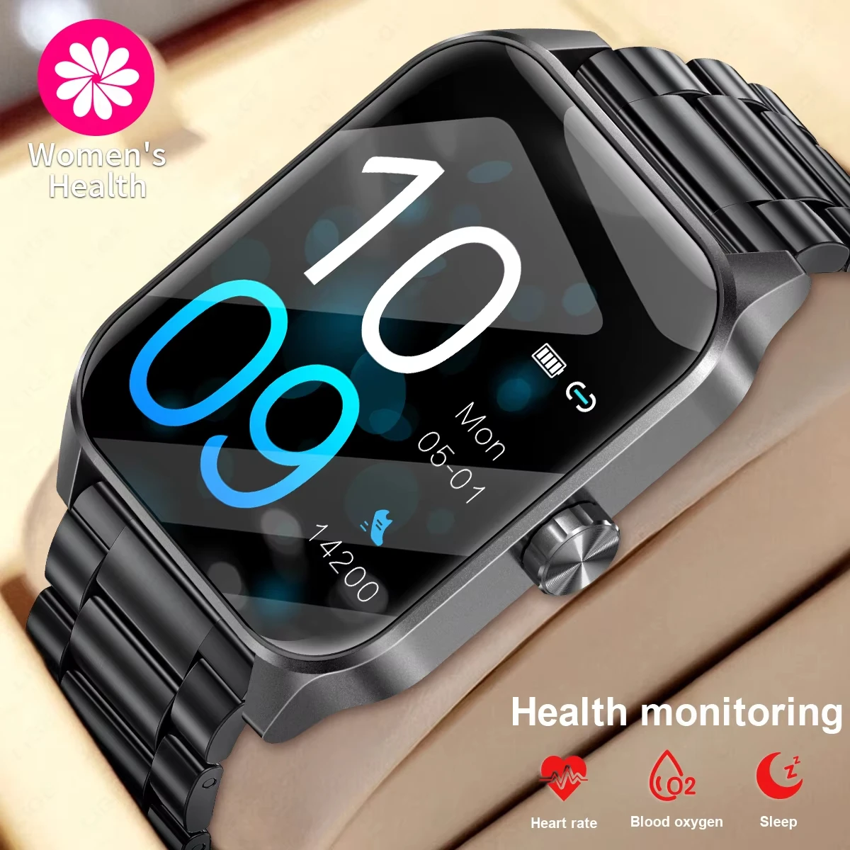 

2025 Bluetooth Call Smart Watch - Women Men Sports Fitness Tracker with Heart Rate Monitor, Custom Dial Smartwatch for Lady