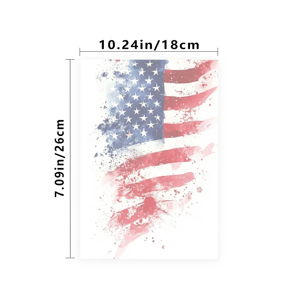 30 Sheets Of B5 USA Flag-themed Writing Paper, Lined, No Glue, Perfect For Notebooks, Memos, And Stickers