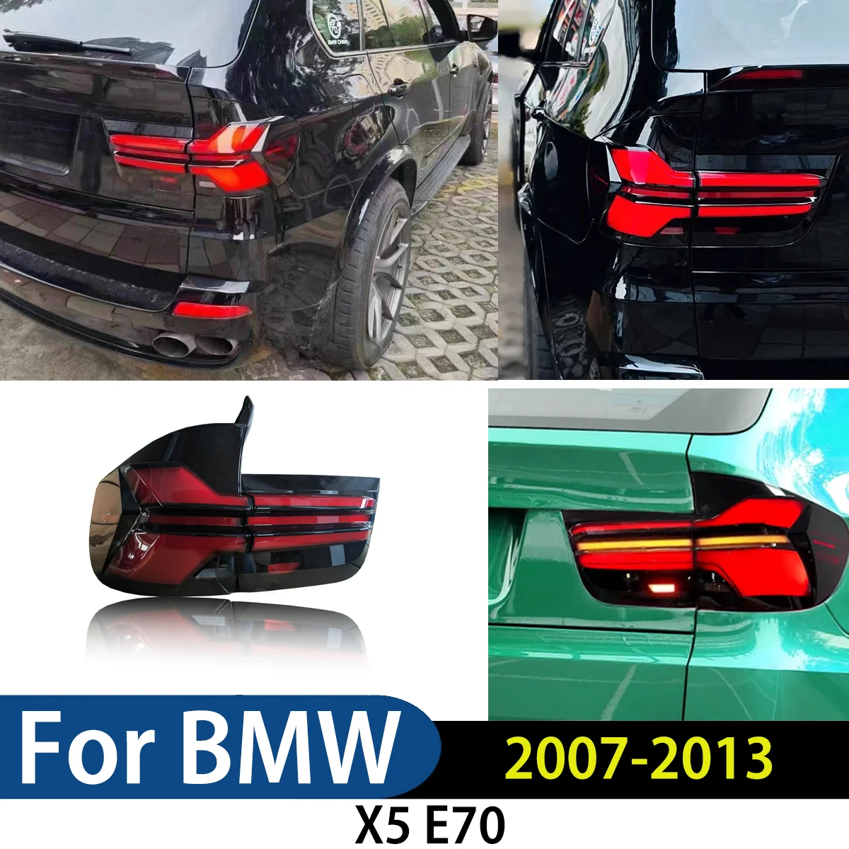 aa For BMW X5 E70 2007-2013 Rear Tail Light Taillight Assemblies With LED Turning Signal Lamp Body Kit Modification Exterior