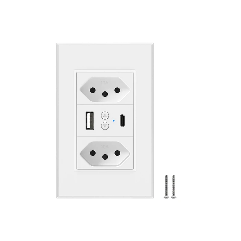 

Wifi Graffiti Smart Home App Remote Timing USB Type-C Brazilian Gauge Wall Socket Multifunction Socket Portable Socket