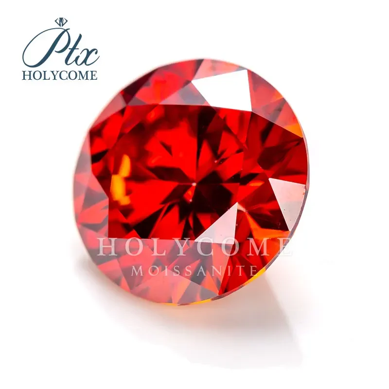 Red Loose Moissanite Pedras para Mulheres, 100% Real Gemstone Lab, Material do Anel de Diamante, GRA Pêra, Redondo, Esmeralda, Coração, Corte Oval, Jóias