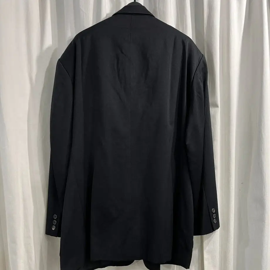 TOP-YAMAMOTO ® Black Loose Fit Jacket for Boys - Simple Casual Single Suit with Trendy Youthful Style