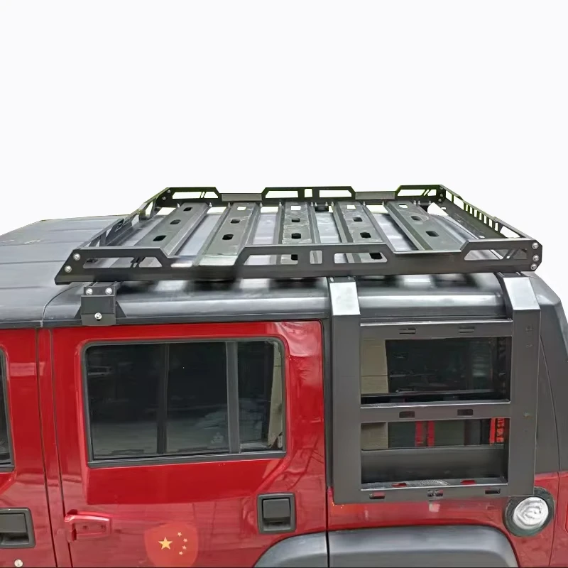 

Superior Hard Top Roof Rack Cargo Basket with Ladder