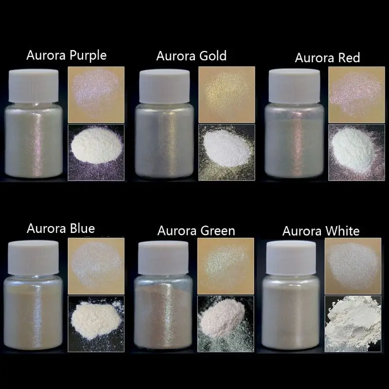 ZB91 6 Cores Mica Pó Resina Epóxi Corante Pigmento Pérola Pó Mica Natural