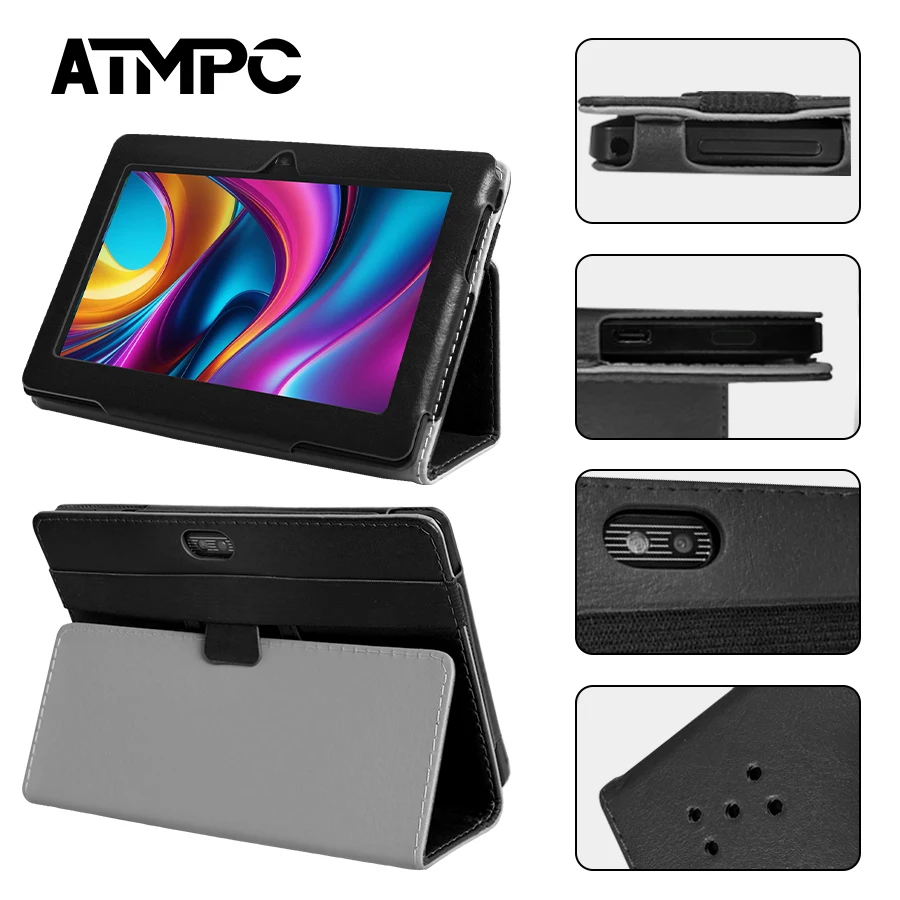 ATMPC – tablette PC 7 pouces, Android 11, 3 go de RAM + 32 go de ROM, Quad Core, écran HD IPS, double caméra, WiFi, extension 128 go