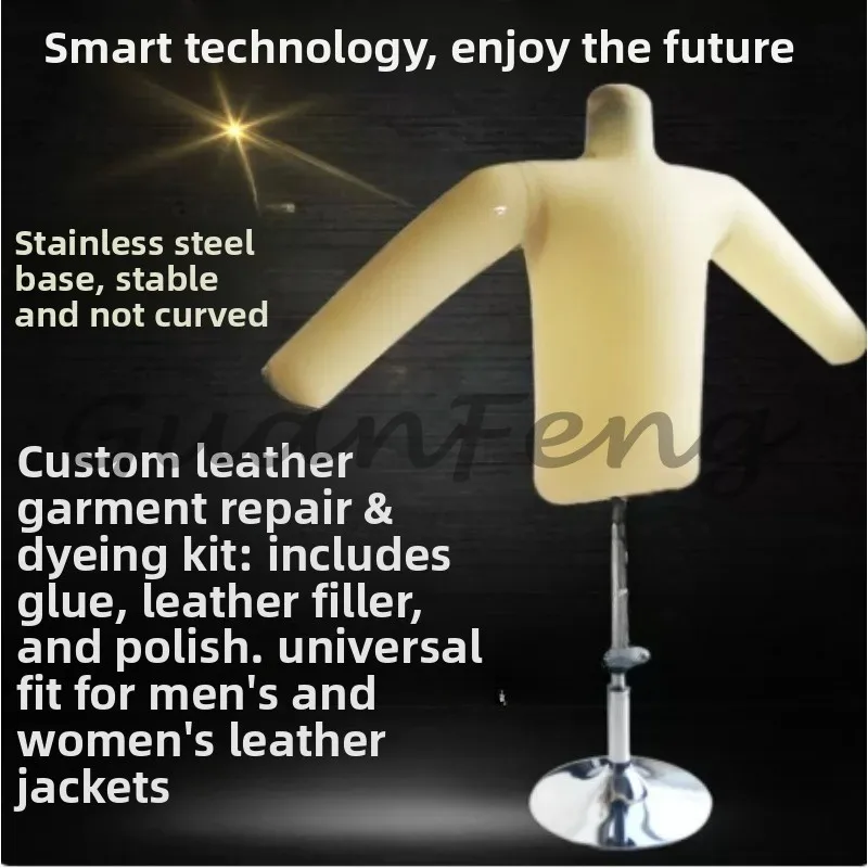 Manual custom dry cleaning machine glazed leather model inflatable human body