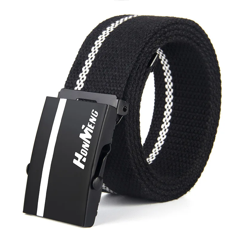 White Blue Black Military Automatic Buckle Nylon Belt Outdoor Hunting Multifunctional Tactical Canvas Belt High Quality Men Belt