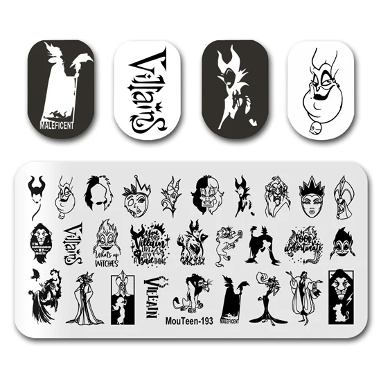Placa de estampado MouTeen-148 grande de Mickey Mouse para estampar uñas, set de manicura para arte de uñas 6