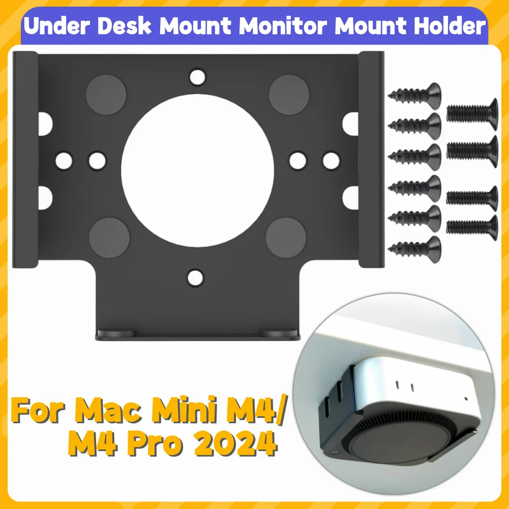 Für Mac Mini M4/M4 Pro Metall Halterung Halterung Monitor Halterung Unter Schreibtisch Ständer für Mac Mini M4/M4 Pro 2024 Zubehör